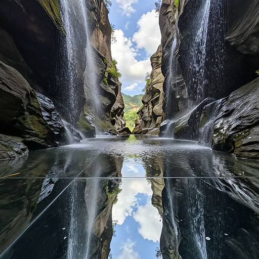 Infinite Mirror Canyon Waterfalls