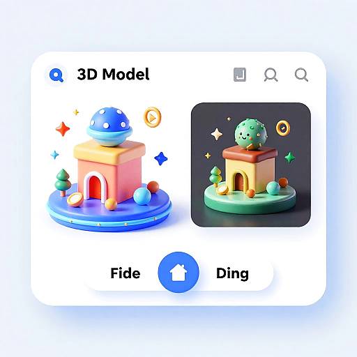 Sleek 3D Model Transformation UI