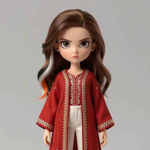 Angry Type Designer in Traditional Attire