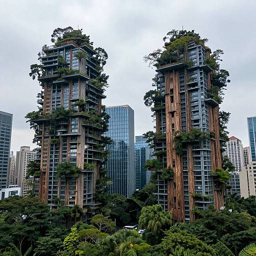Nature-Integrated Skyscraper Metropolis