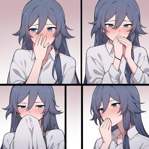 Comic of Two Blushing Girls Together