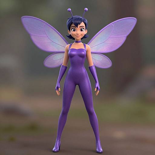 Miraculous Ladybug in Purple Costume