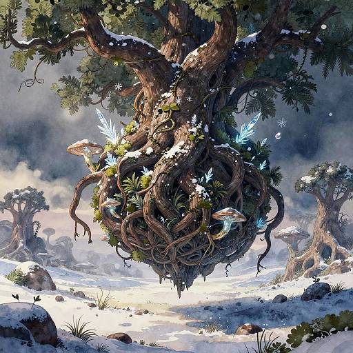 Enchanted Levitating Tree Root Ball