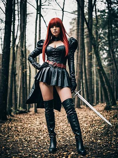 Photorealistic Woman in Thigh High Boots