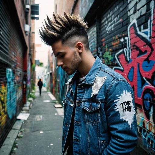 Moody Faux Hawk Fade Fashion Editorial