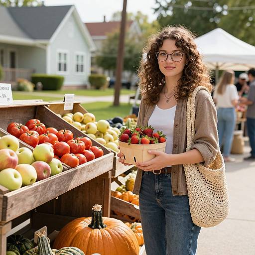 Sunny Harvest Farmers' Market Scene