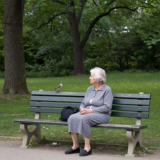 Older Woman Sitting in Park