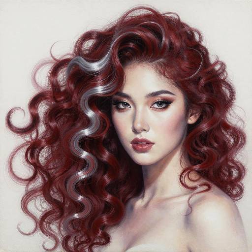 Surreal Ruby and Silver Curls