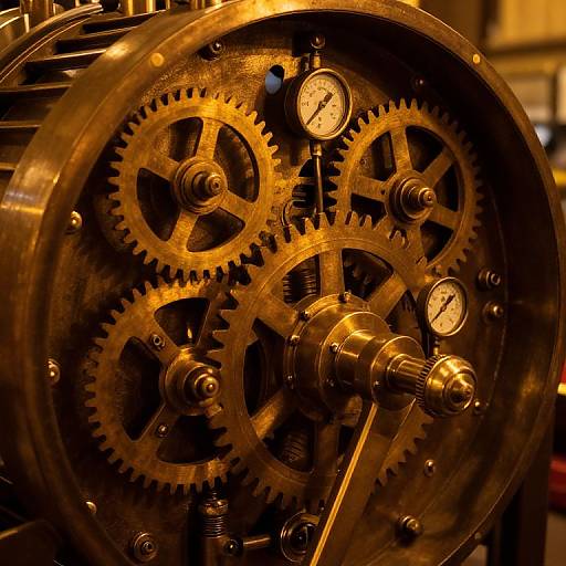 Intricate Steampunk Clockwork Assembly