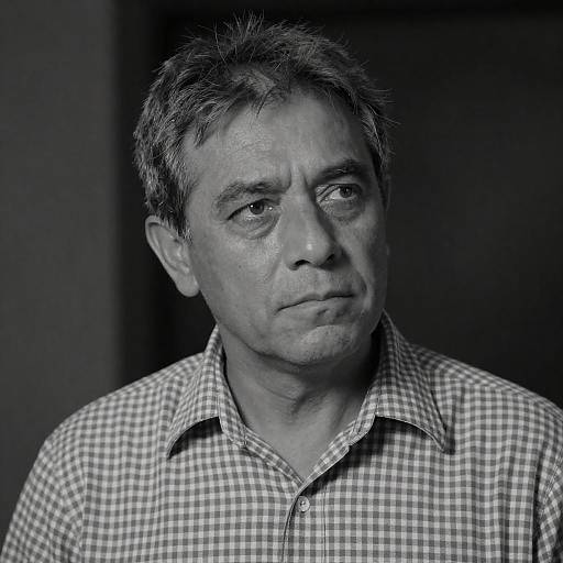 Moody Black-and-White Portrait of Man