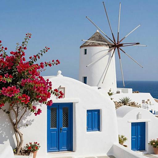 Vibrant Greek Island Scene Photography
