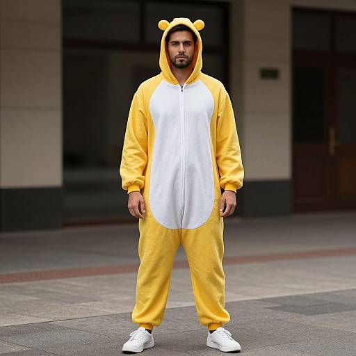 Man in Hoodie Onesie Costume