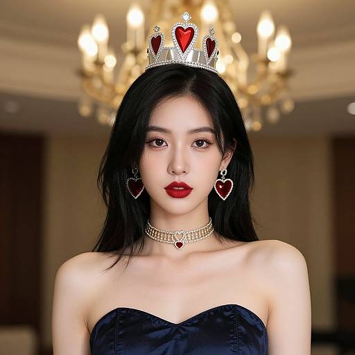 Realistic Queen of Hearts Portrait