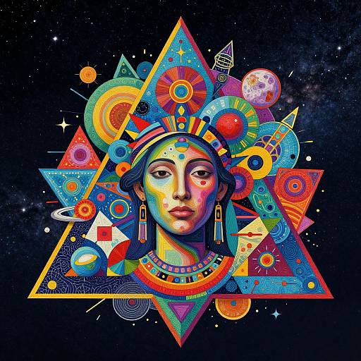 Vibrant Extra-Terrestrial Meditation Collage