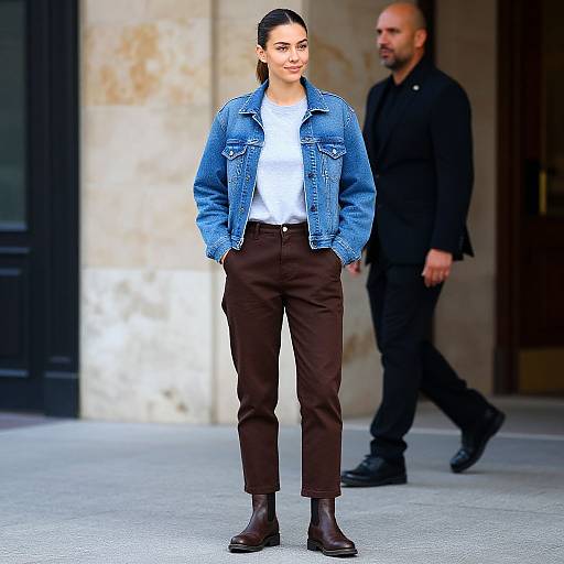 Female Model in Casual Urban Outfit