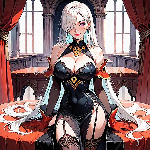 Anime Conductor in Elegant Attire