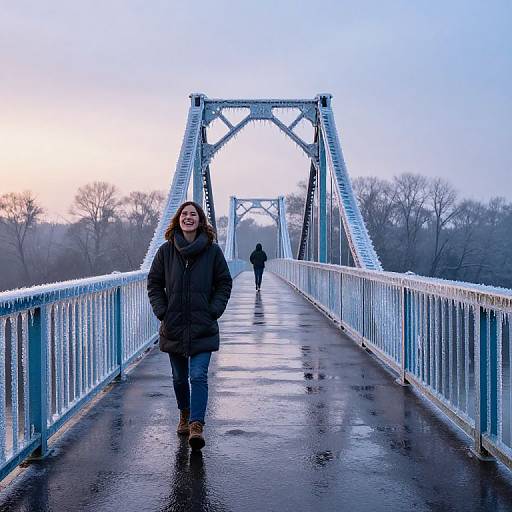 Iridescent Bridge Connecting Time Moments