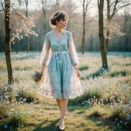 Romantic Woodland Coquette in Pastel