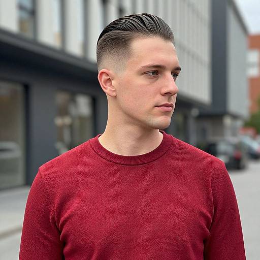 Modern European Man with Slick Back Undercut