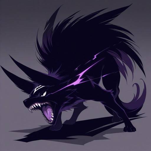 Agile Shadow Warrior in Deep Purple Abyss Agile Shadow Warrior in Deep Purple Abyss