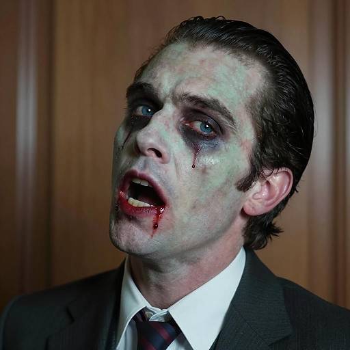 Close-Up of a Zombie-Like Figure