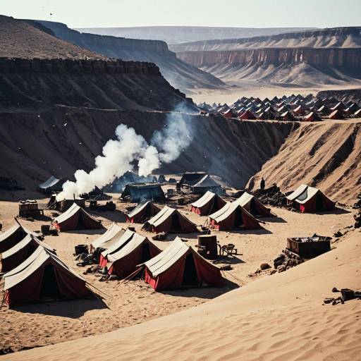 Vivid Bandit Camp in a Crimson Canyon