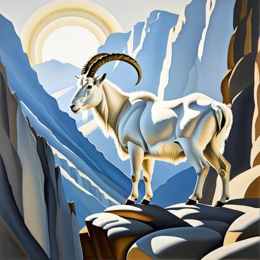Majestic Mountain Goat on Rocky Cliff