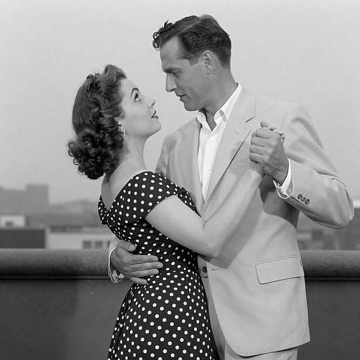 1940s Dance Couple in Black and White