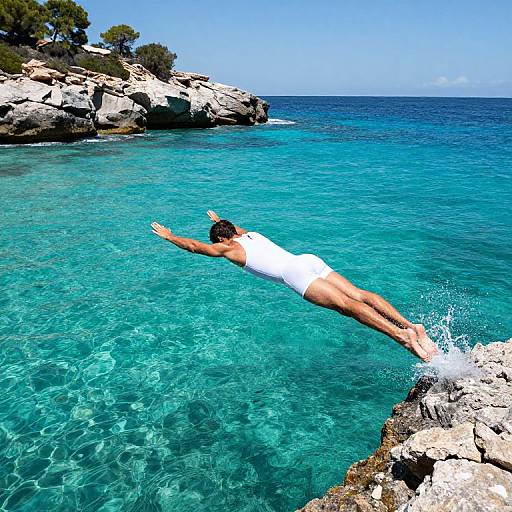 Cliff Dive into Turquoise Paradise