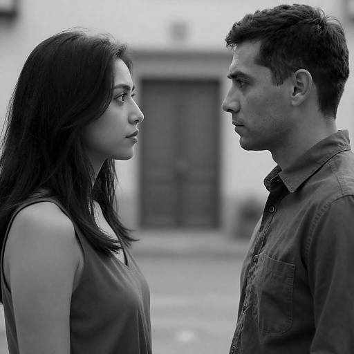 Intimate Black and White Couple Portrait