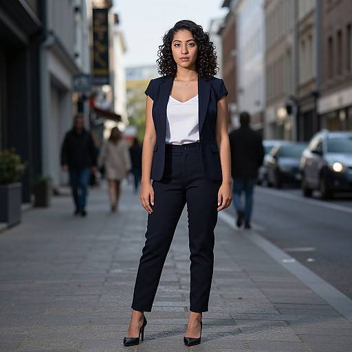 Elegant Egyptian Woman in Urban Portrait