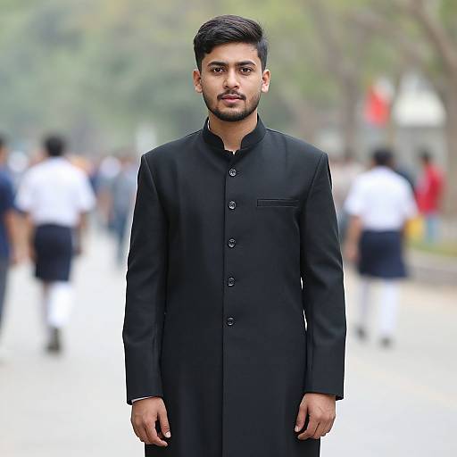 Realistic Male in Sherwani Gakuran Outfit
