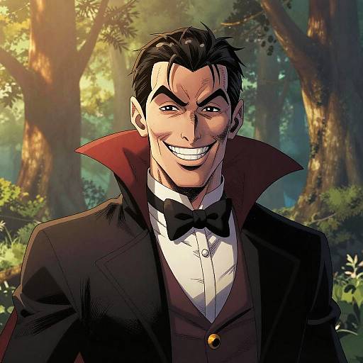 Vampire Noble Portrait in Forest