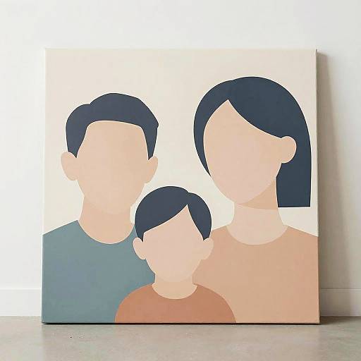 Minimalist Abstract Family Portrait