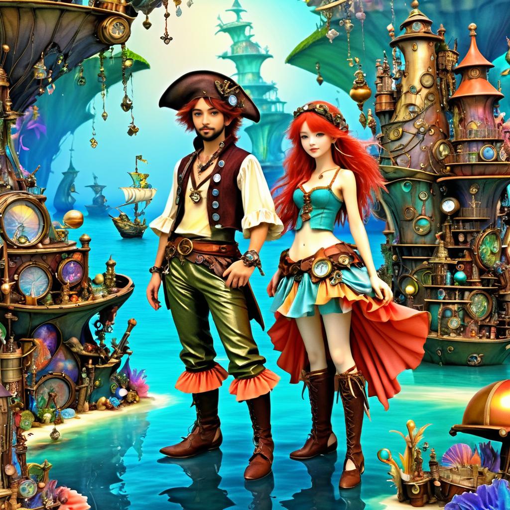 Steampunk Pirate and Mermaid Adventure