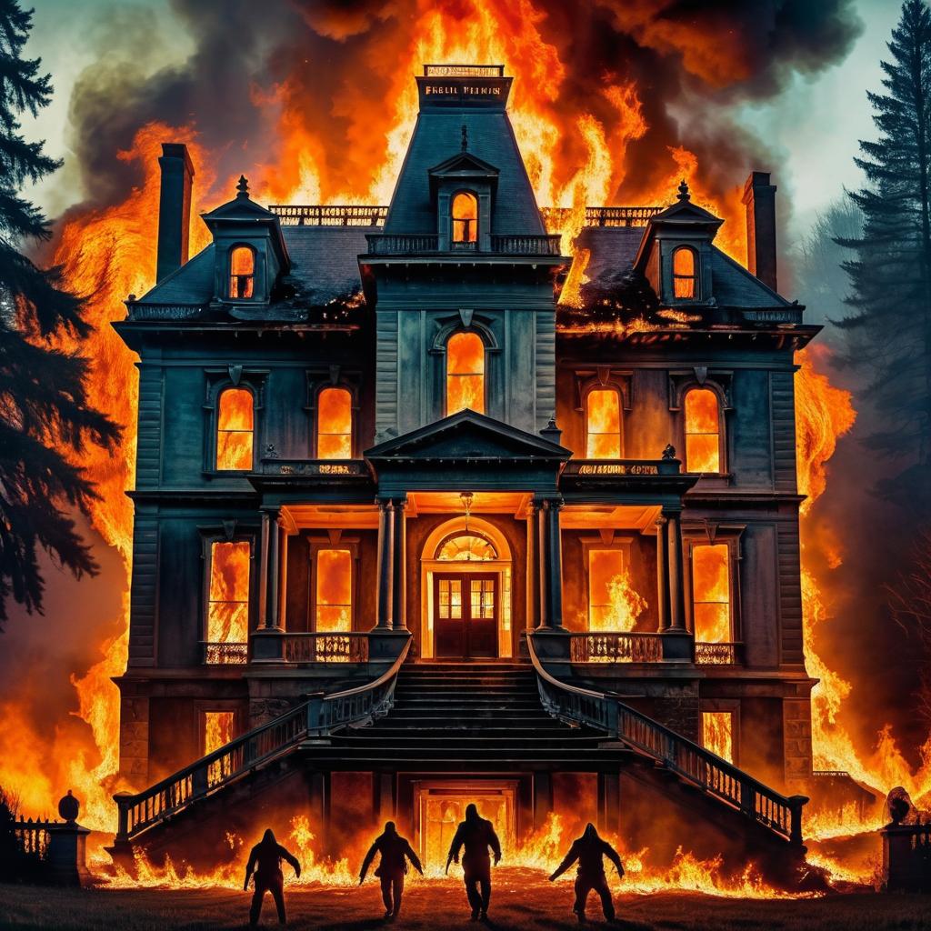 Haunting Flames: Undead Mansion Terror