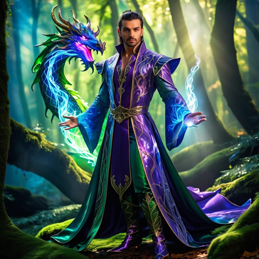 Enchanting Male Dragon Sorcerer Portrait