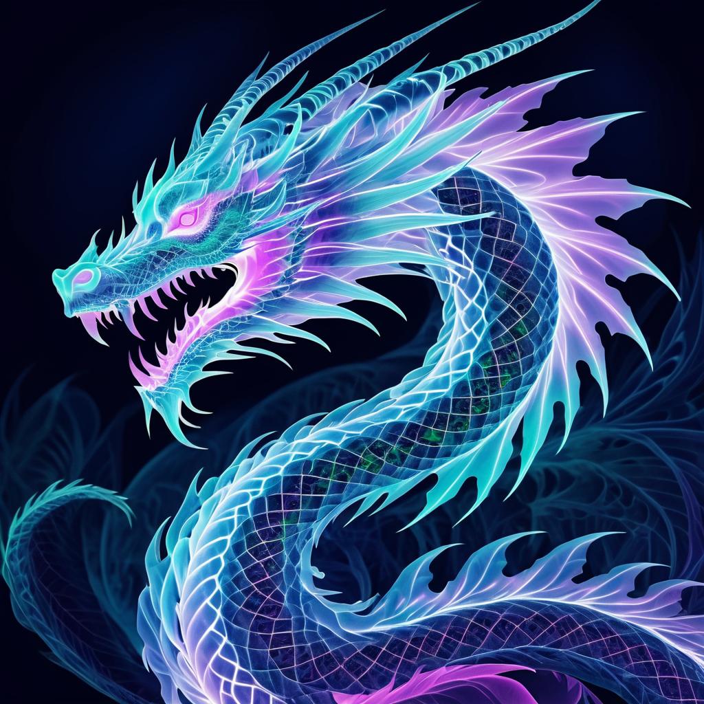 Mystical Dragon X-Ray Art and Patterns