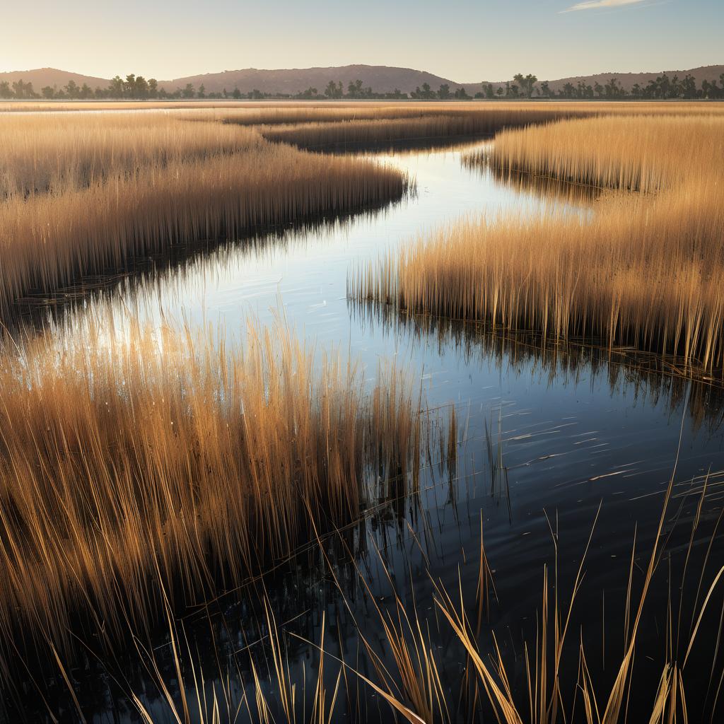 Photorealistic Barren Bog Landscape Scene