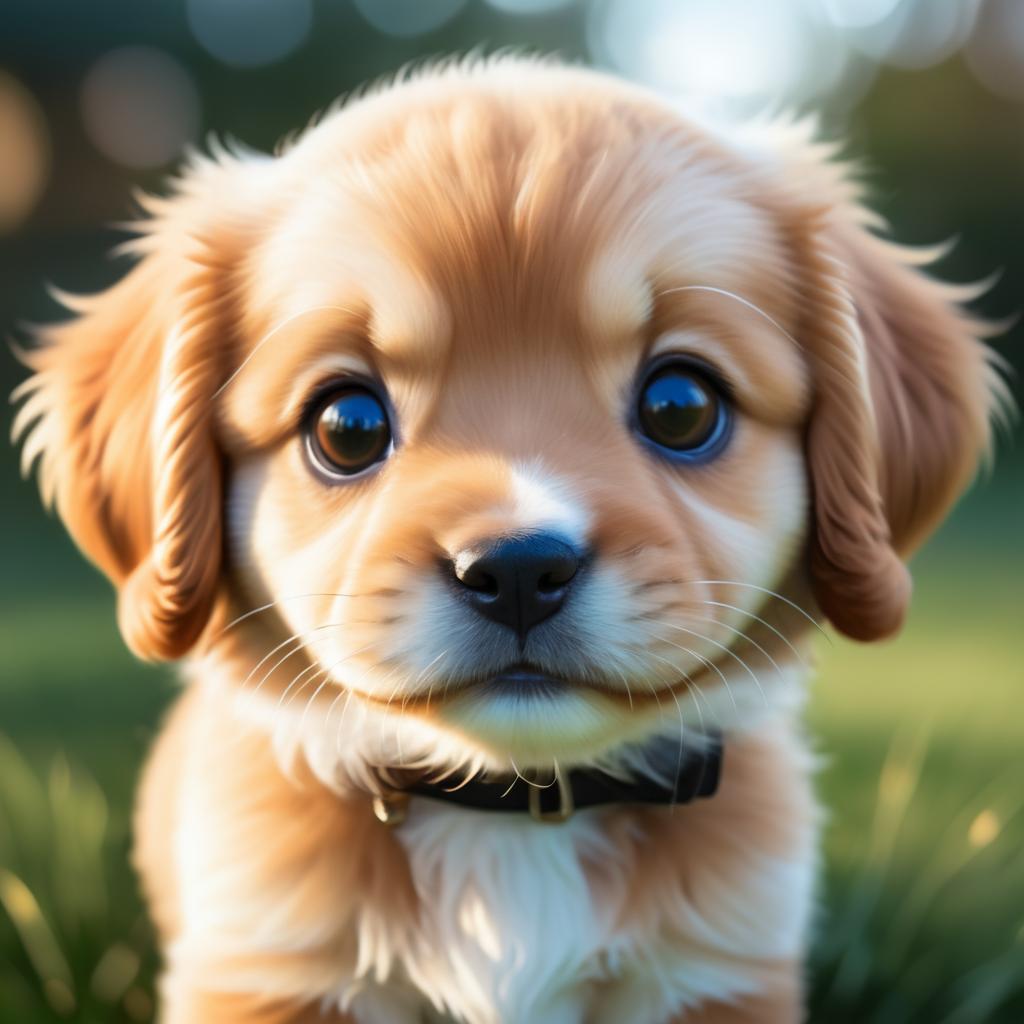 Playful Puppy Portrait in Art Styles