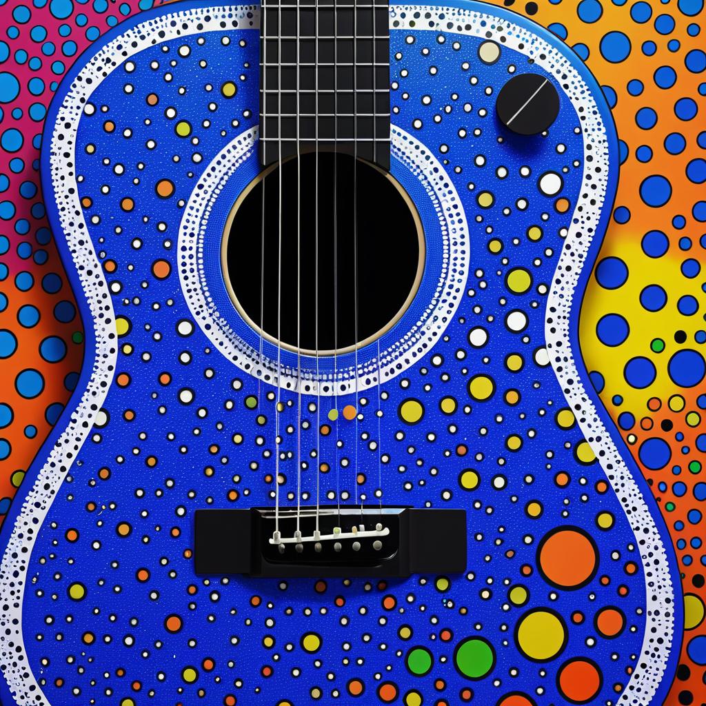 Vibrant Guitar Art in Bold Graphics