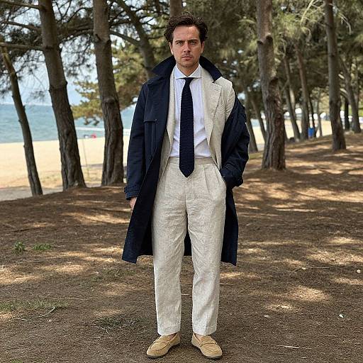 Man in Linen Suit by Pine Cove