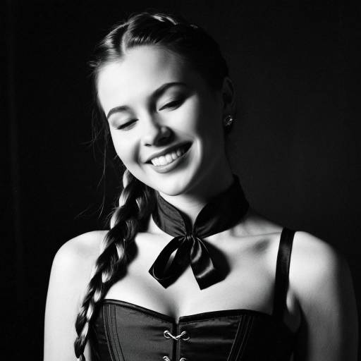 Elegant Woman in Vintage Corset Portrait
