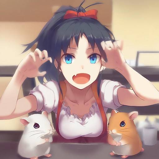 Illustration of Hamuzou, idolmaster in the style of Fangdan runiu