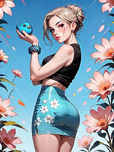 Chic Woman in Stylish Outfit