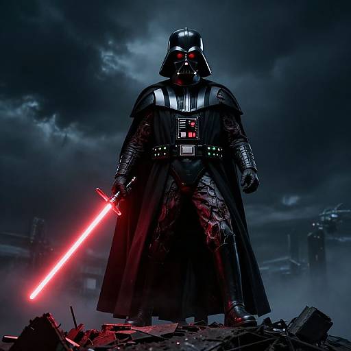 Zombie Darth Vader on Ruined Star Destroyer