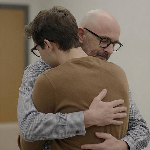 Heartwarming Embrace Between Two Men