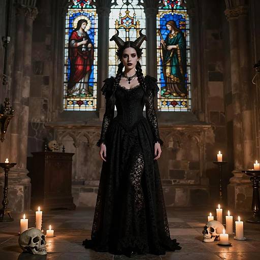 Gothic Portrait of a Dark Fantasy Woman