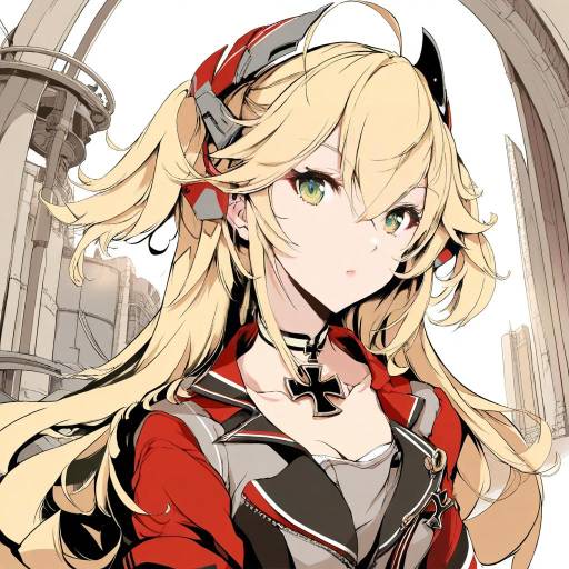 Illustration of Admiral hipper (azur lane), azur lane in the style of Endou okito