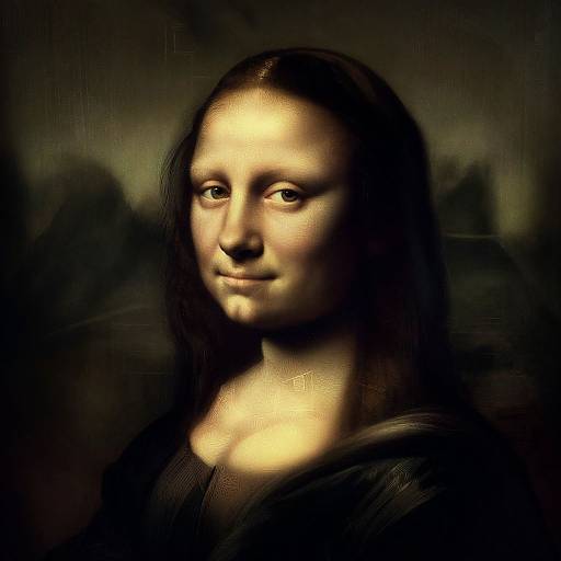 Abstract AI-Enhanced Classic Portrait